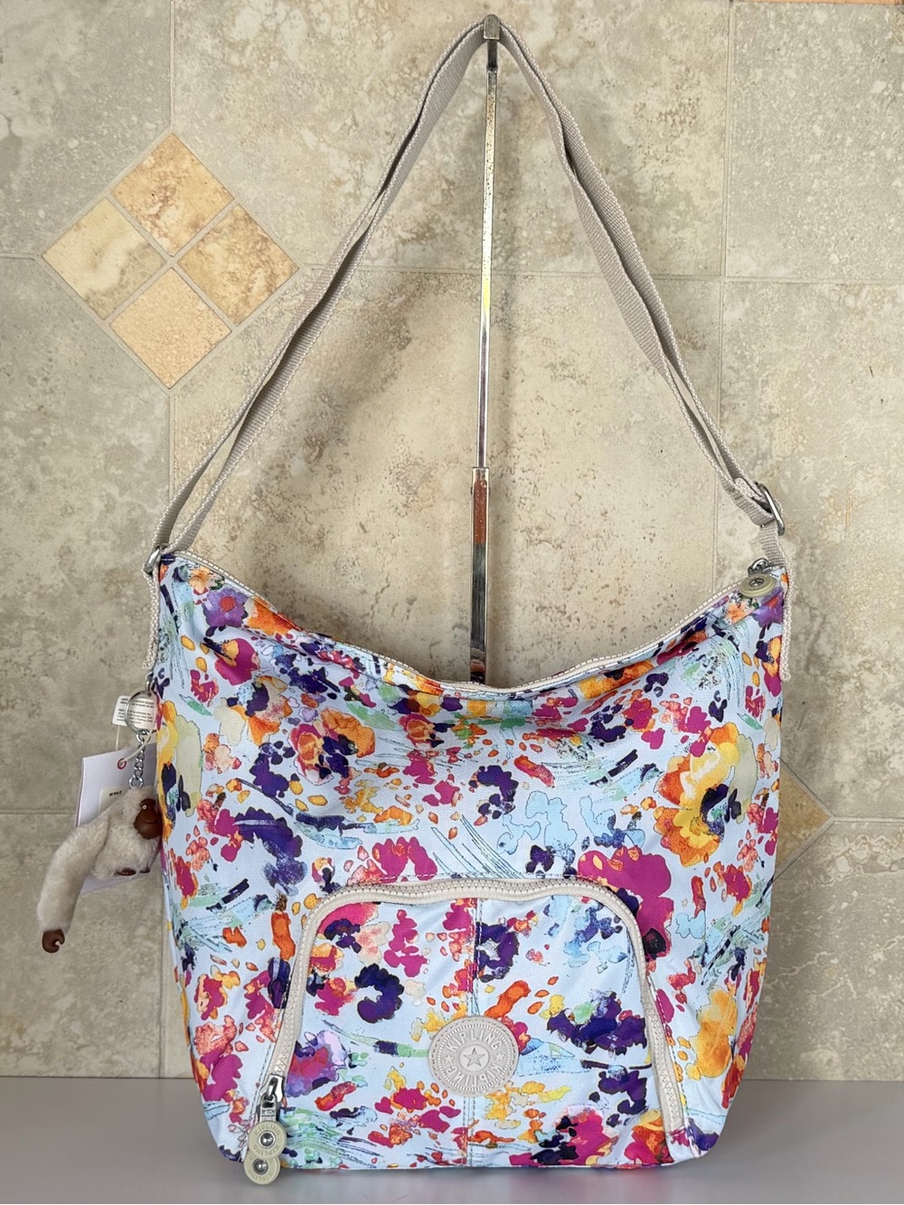 Kipling Dorota Medium Shoulder Hobo Crossbody Bag Multicolor
